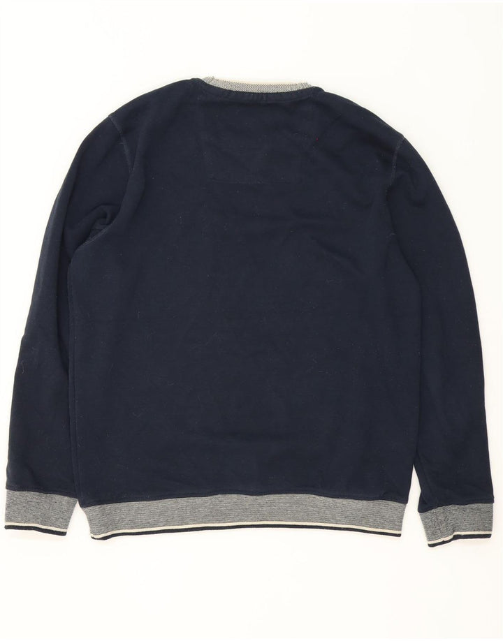 Crew Clothing Herren-Sweatshirt, groß, Marineblau, Farbblock-Polyester