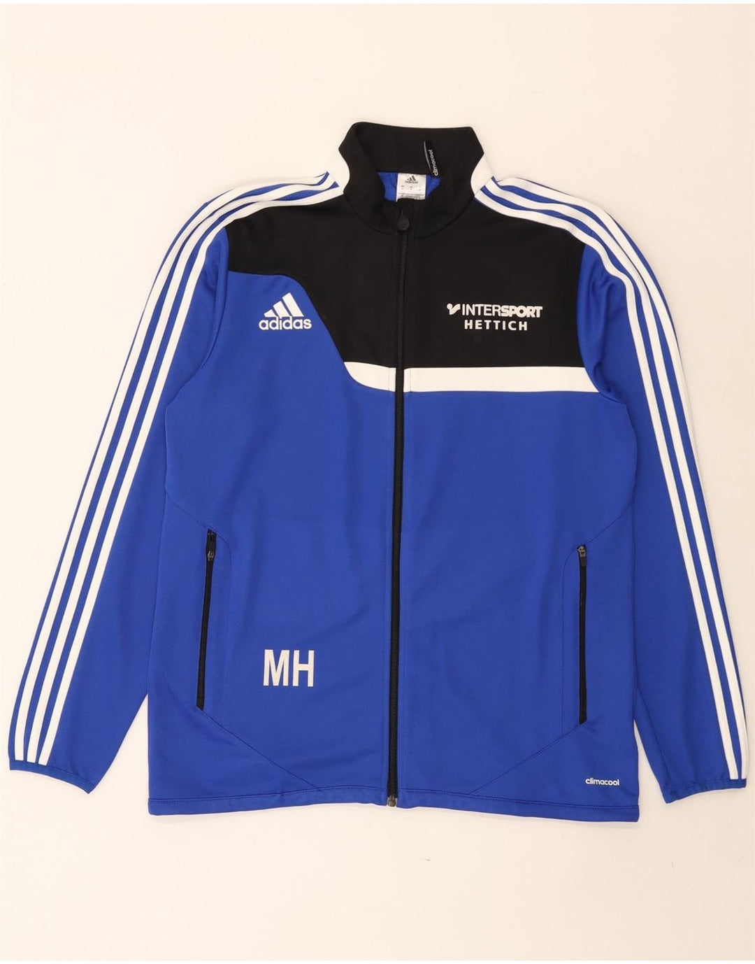 Adidas Herren Climacool Graphic Trainingsanzug Top Jacke Mittelblau Farbblock