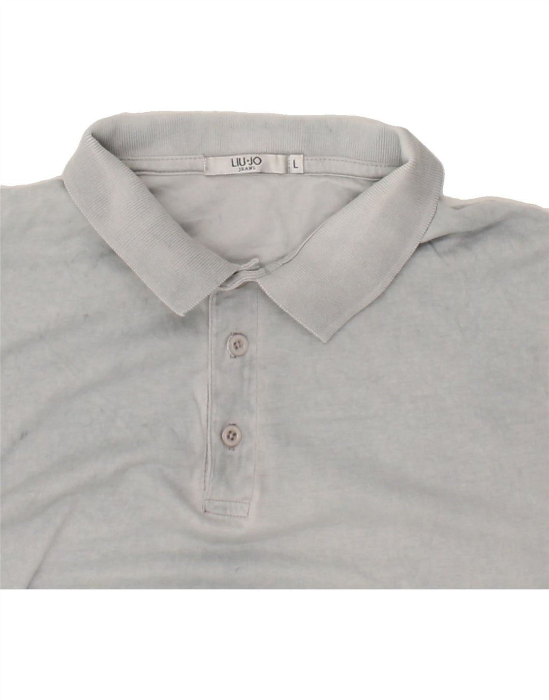 LIU JO Mens Polo Shirt Large Grey Cotton Vintage Liu Jo and Second-Hand Liu Jo from Messina Hembry 