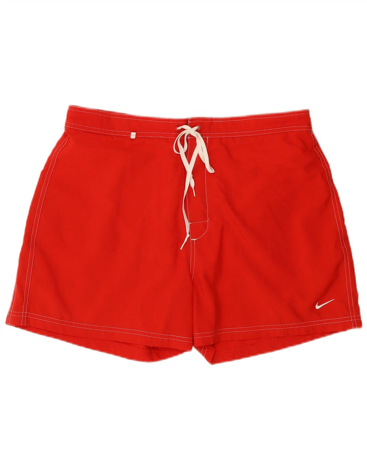 Nike Herren-Badeshorts, groß, rotes Farbblock-Polyester