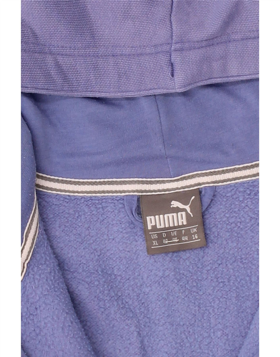 PUMA Womens Zip Hoodie Sweater UK 16 Large  Purple Cotton Vintage Puma and Second-Hand Puma from Messina Hembry 