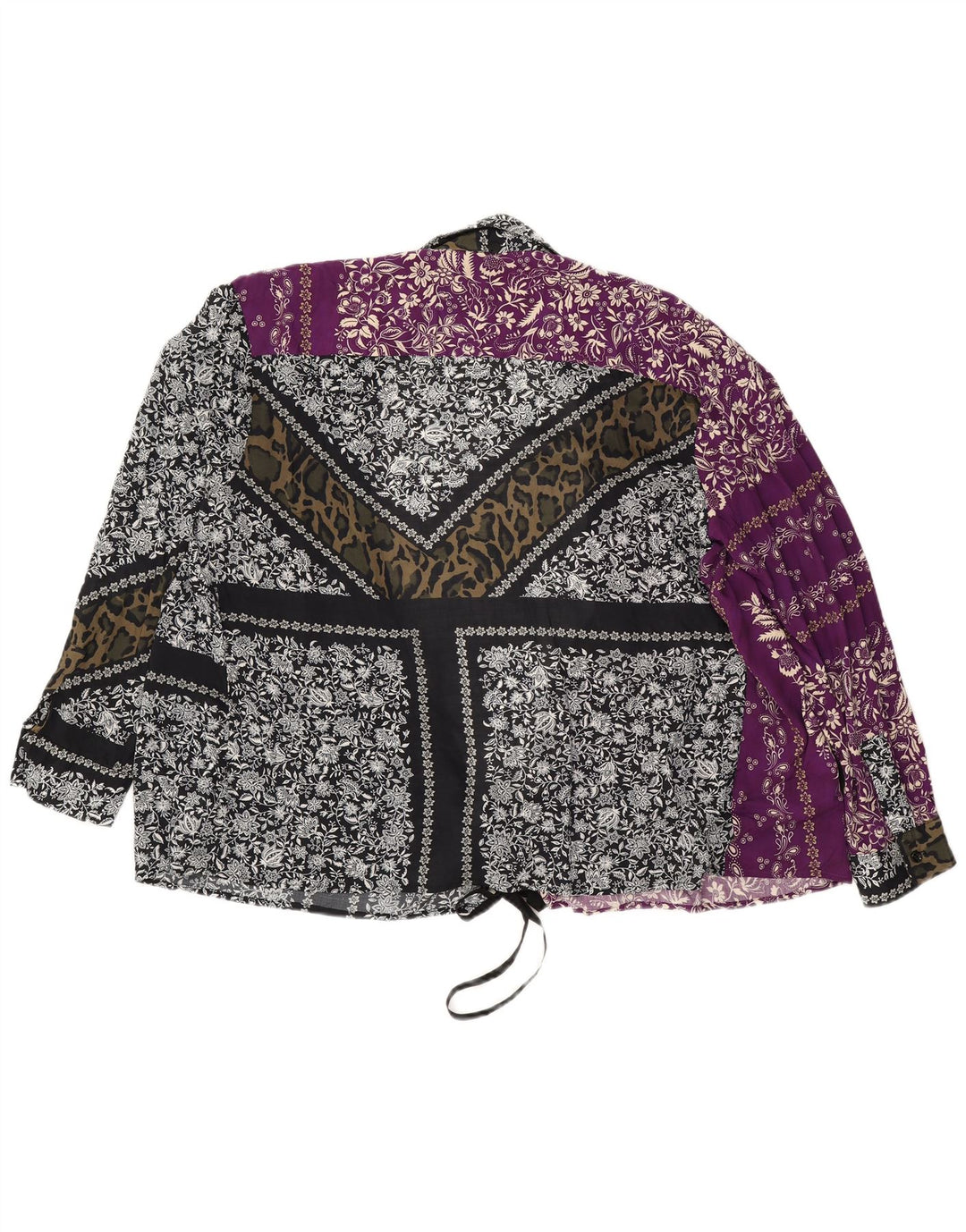 REPLAY Damen-Hemdbluse in Wickeloptik, UK 18, XL, mehrfarbig, Blumenmuster, Viskose