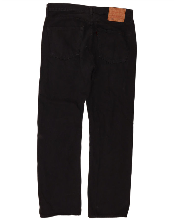 Levi's Herren 501 Straight Jeans W34 L30 Schwarze Baumwolle