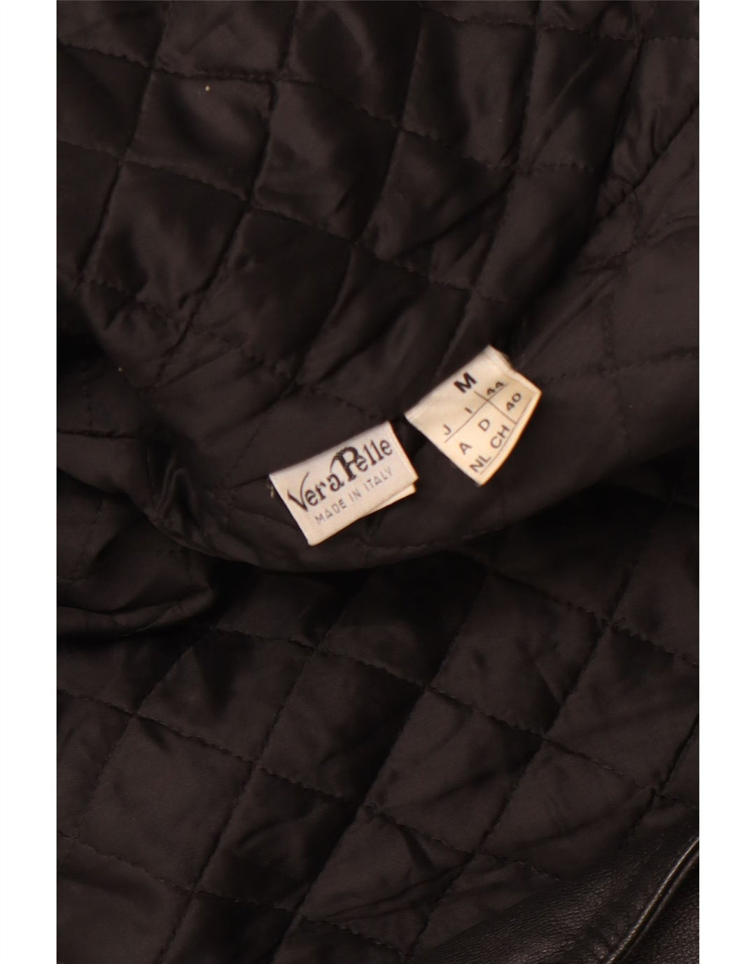 VINTAGE Damen Leder Bikerjacke UK 14 Mittelschwarzes Leder