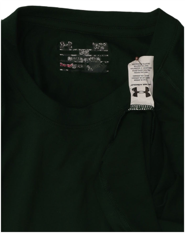 UNDER ARMOUR Herren Heat Gear T-Shirt Top Large Grün Polyester