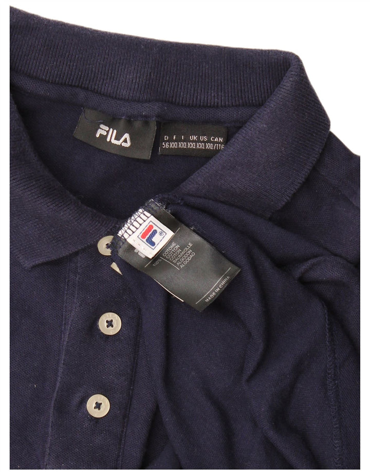 Fila Herren Poloshirt 2XL Marineblau Baumwolle