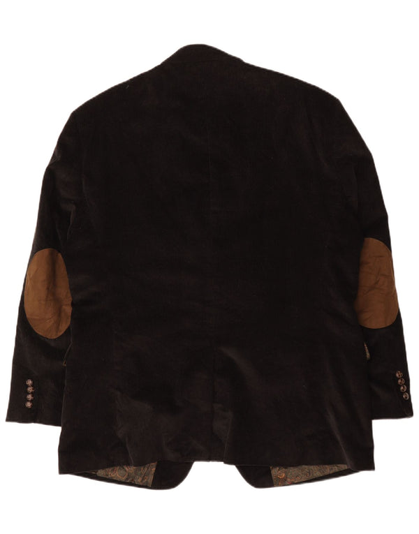Ralph Lauren Herren-Blazer aus Cord mit 2 Knöpfen, UK 44, XL, schwarze Baumwolle