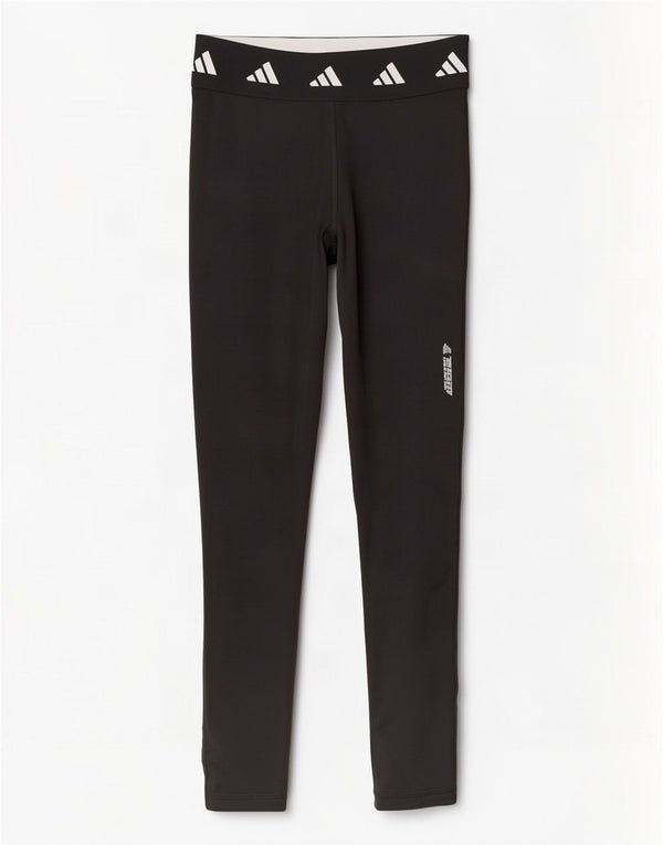 Adidas Damen Aeroready Graphic Leggings UK 8/10 Small Schwarz