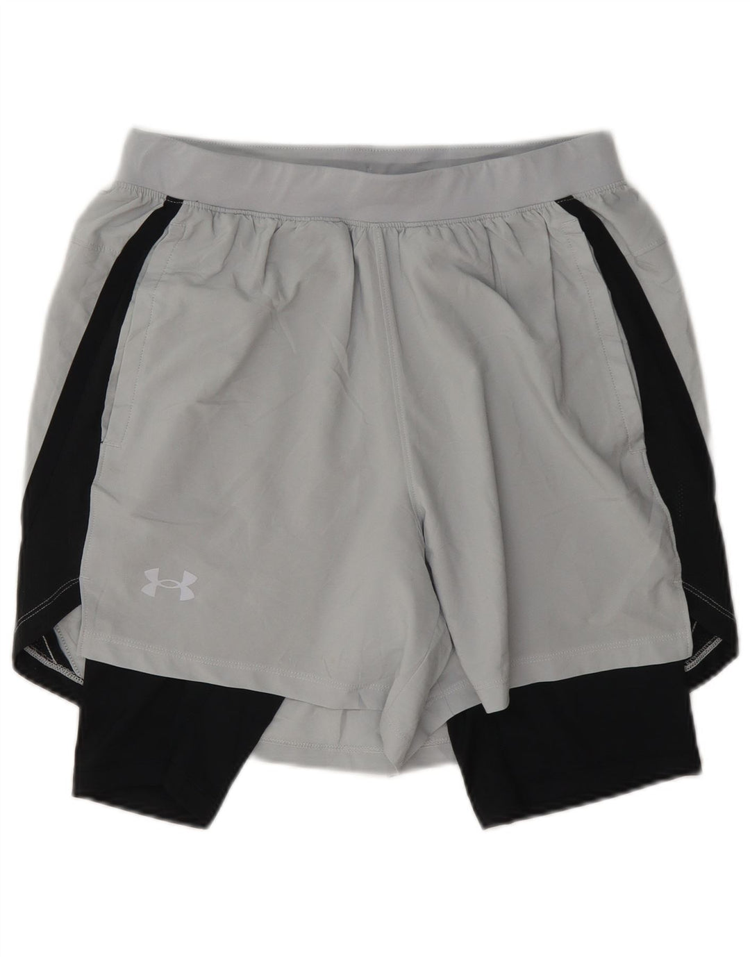 Under Armour Herren-Sportshorts in mittelgrauem Farbblockdesign
