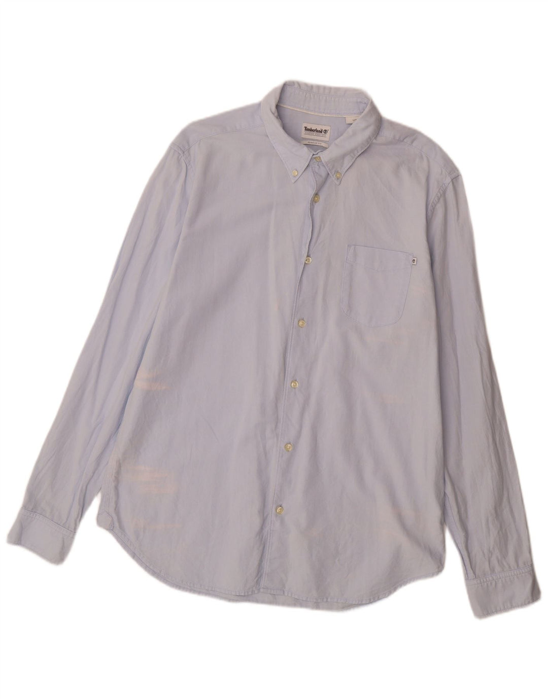 Timberland Herren-Hemd mit normaler Passform, große blaue Baumwolle
