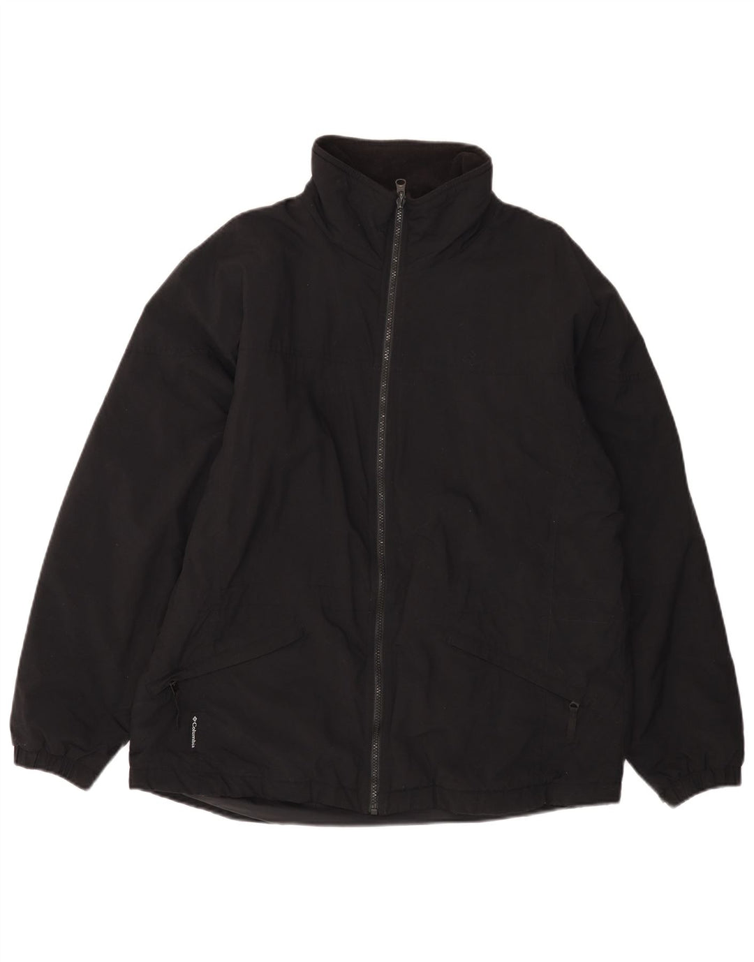 COLUMBIA Damen Loose Fit Liner Windjacke UK 16 Large Schwarzes Nylon