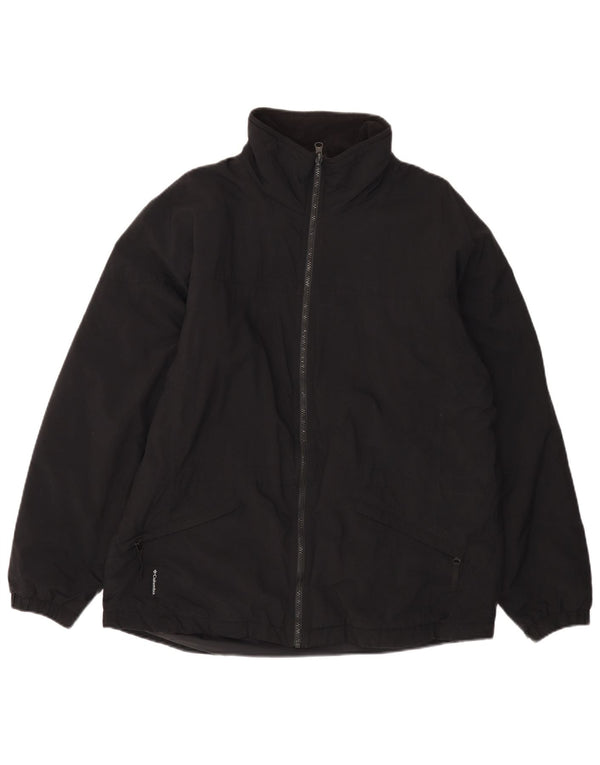 COLUMBIA Damen Loose Fit Liner Windjacke UK 16 Large Schwarzes Nylon