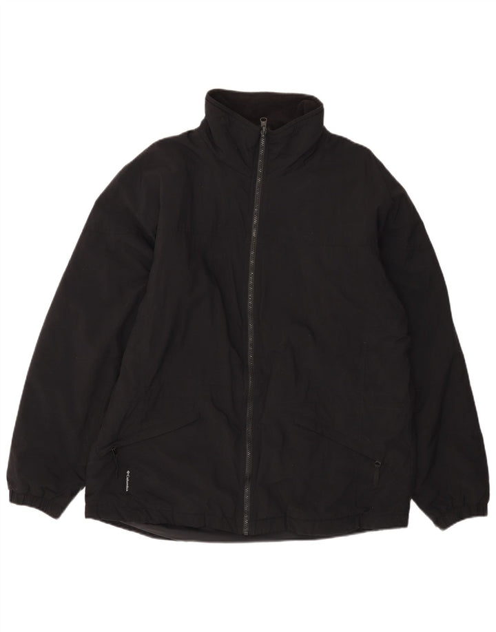 COLUMBIA Damen Loose Fit Liner Windjacke UK 16 Large Schwarzes Nylon