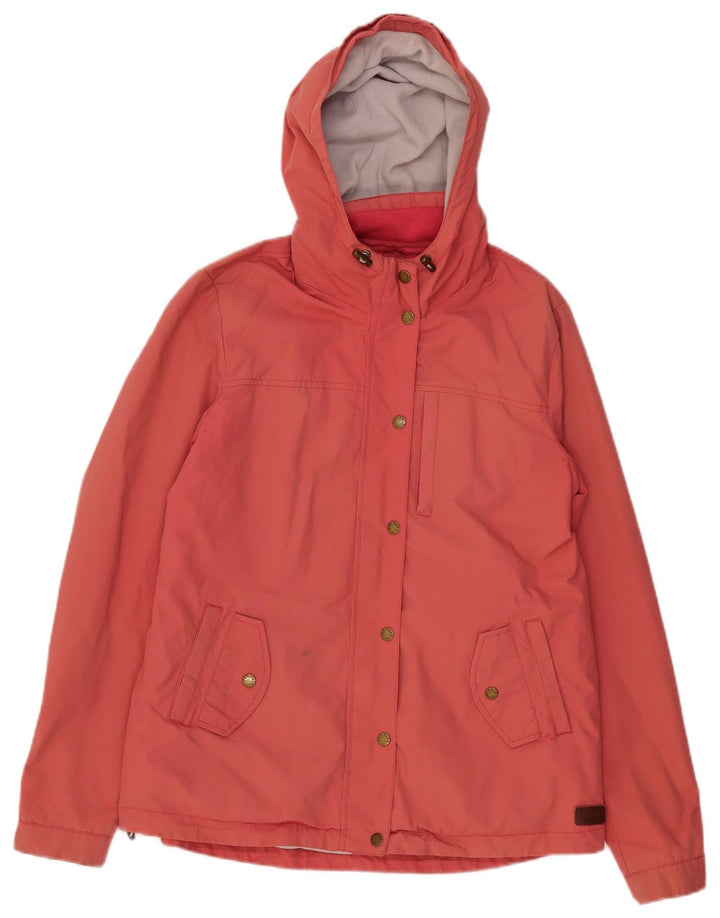 Fat Face Damen-Windbreakerjacke mit Kapuze, UK 12, Mittelrosa, Nylon