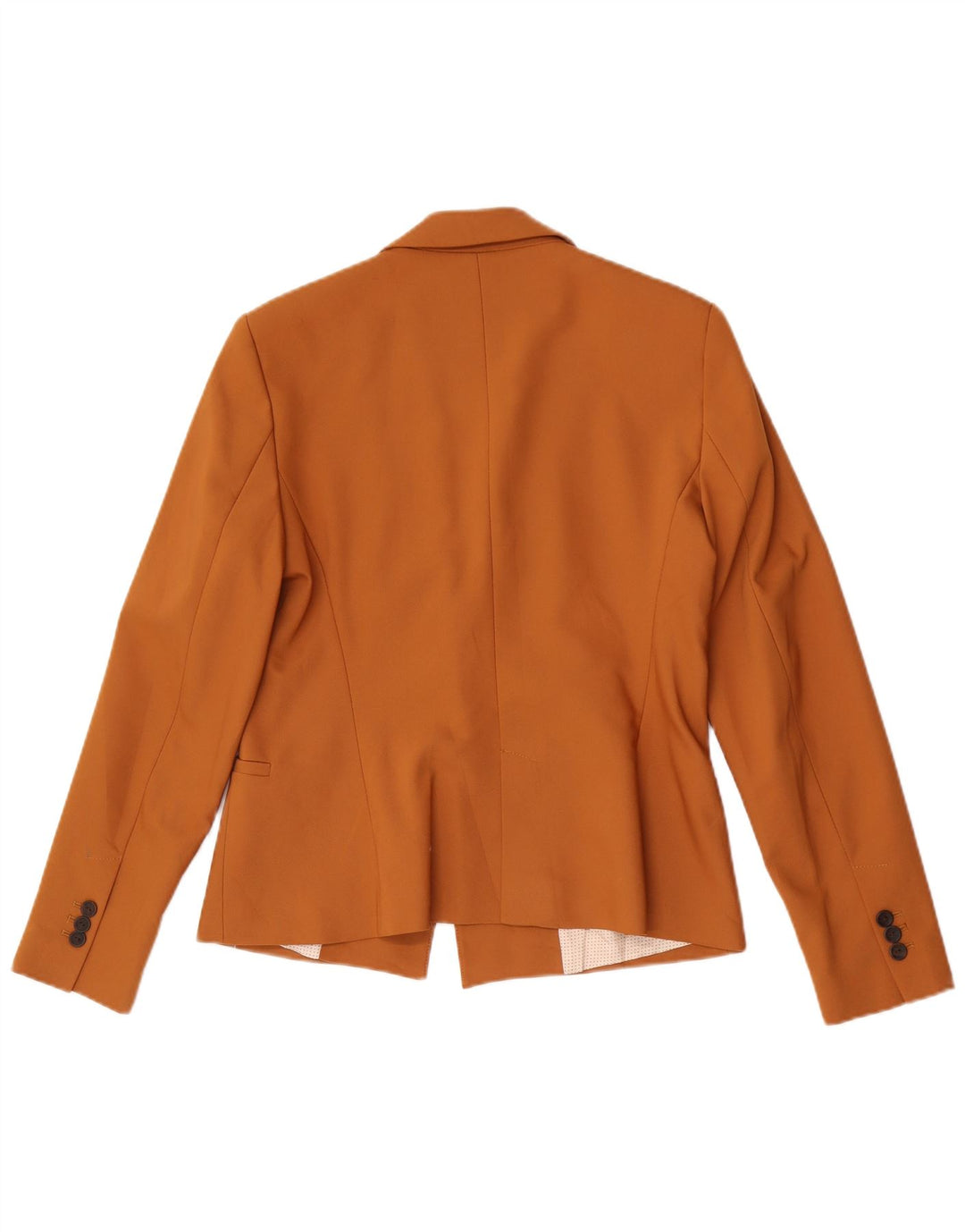 Zara Damen 1-Knopf-Blazerjacke UK 14 Large Beige Polyester