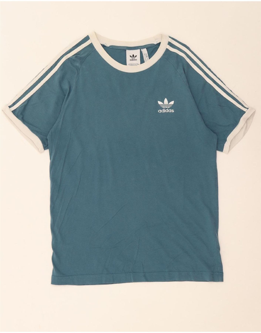 ADIDAS Herren T-Shirt Top mittelblaue Baumwolle