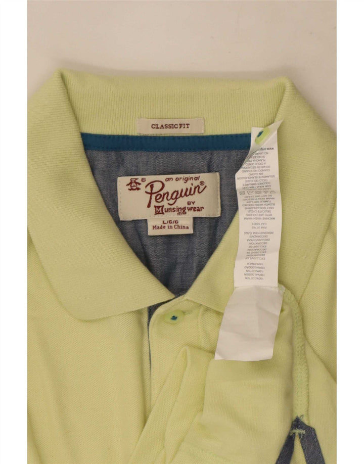 Penguin Herren-Poloshirt mit klassischer Passform, große gelbe Baumwolle