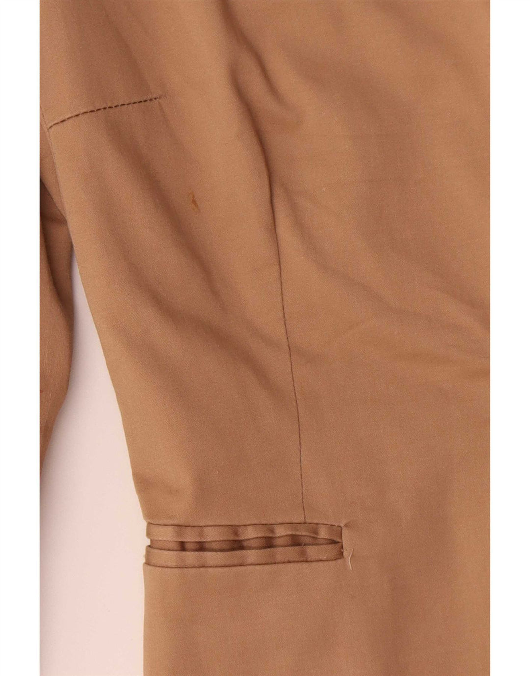 Zara Damen-Blazerjacke mit 1 Knopf, EU 38, kleine braune Baumwolle