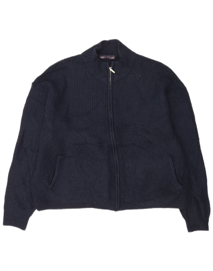 Marks & Spencer Herren-Strickjacke, groß, Marineblau, Acryl