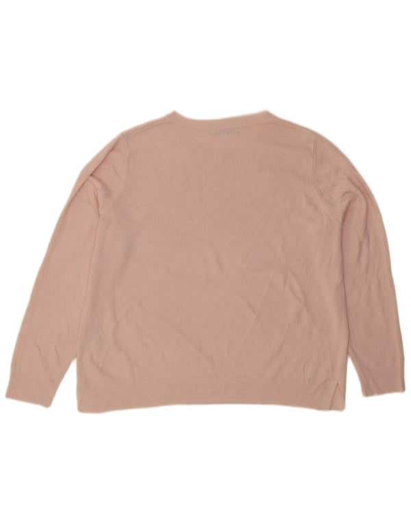 Marks & Spencer Damen-Pullover mit U-Boot-Ausschnitt, UK 22 3XL, Rosa, Acryl