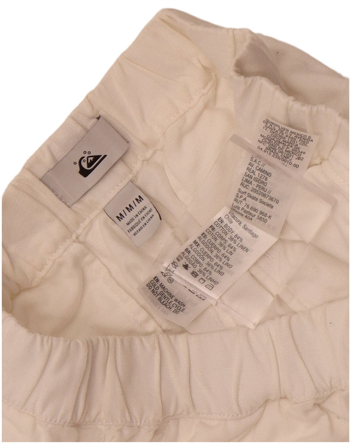 Quiksilver Herren-Chinoshorts, Größe M, W30, weiße Baumwolle