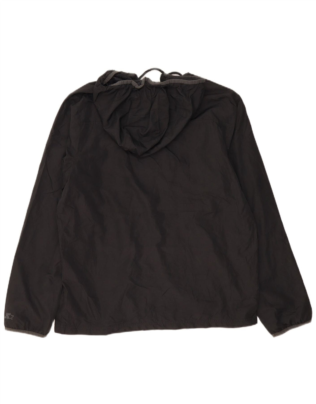 STARTER Herren-Regenjacke mit Kapuze, UK 40, großes graues Colourblock-Polyester