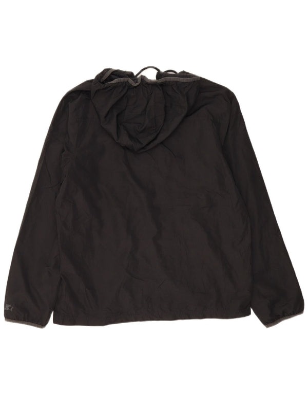 STARTER Herren-Regenjacke mit Kapuze, UK 40, großes graues Colourblock-Polyester