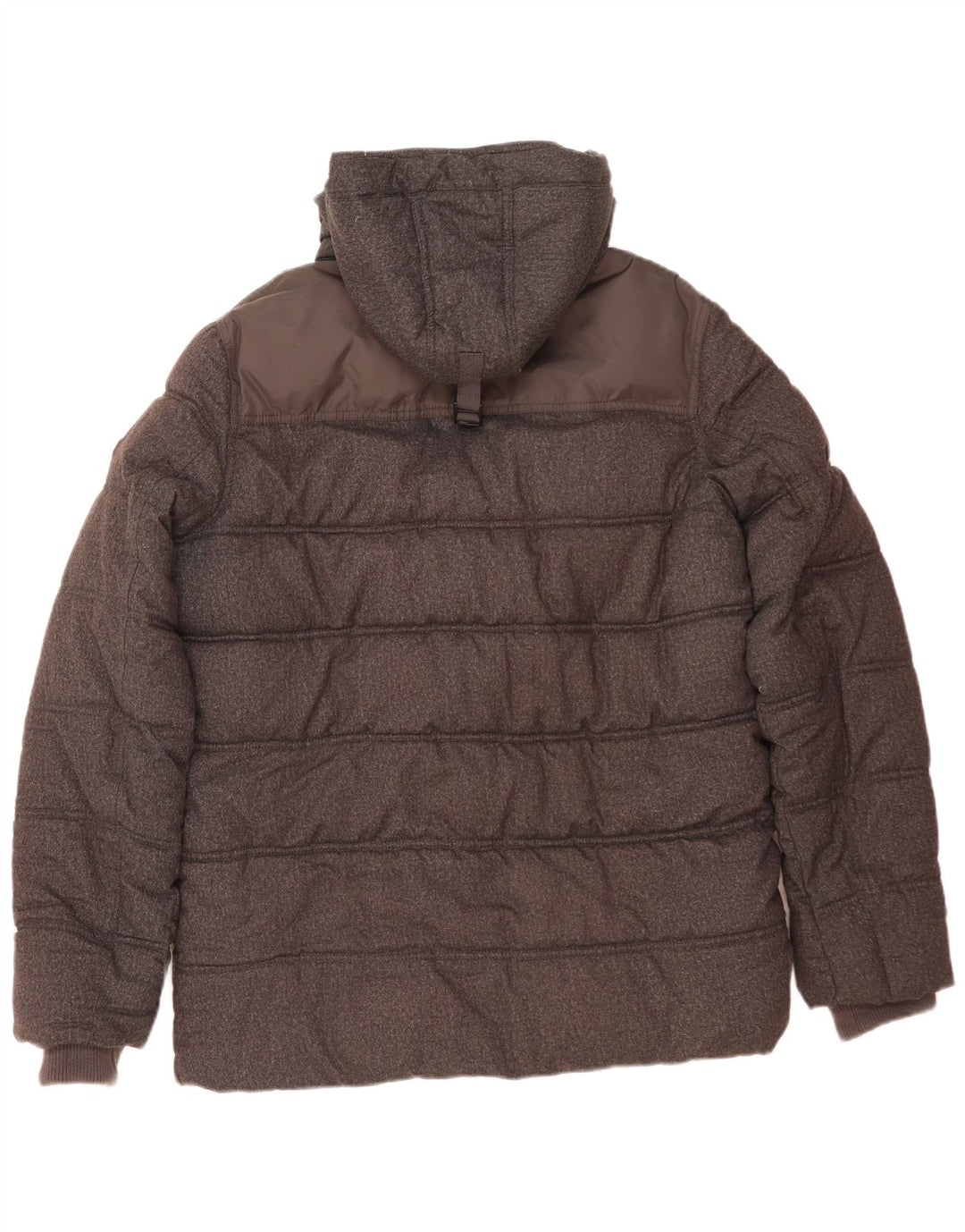 Tommy Hilfiger Herren-Jacke mit Kapuze, gepolstert, Größe 40, Größe L, grau, Polyester