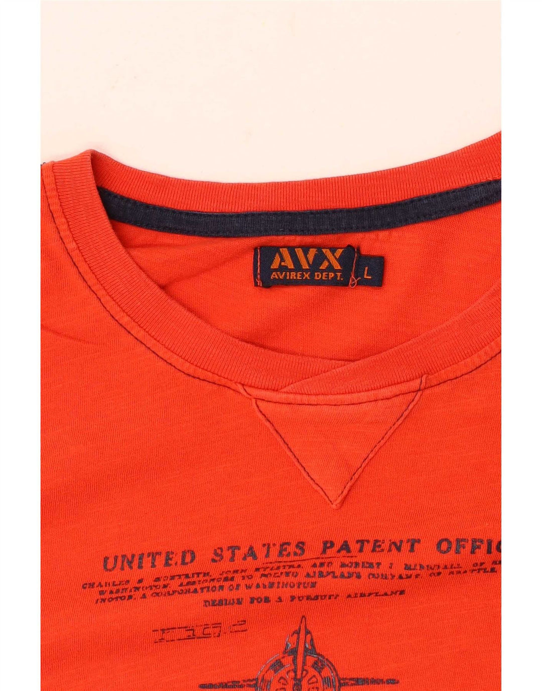 Avirex Herren-T-Shirt mit Grafik, Größe L, Orange