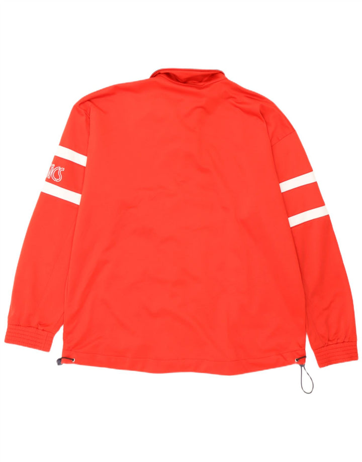 Asics Herren Graphic Trainingsanzug Top Jacke XL Rot Polyester