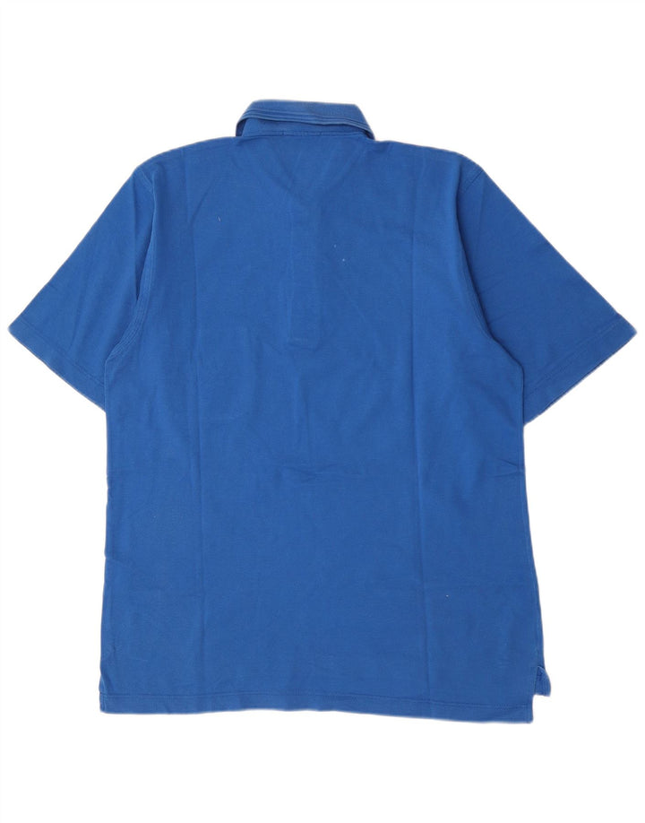 Sergio Tacchini Herren Poloshirt IT 50 Große blaue Baumwolle