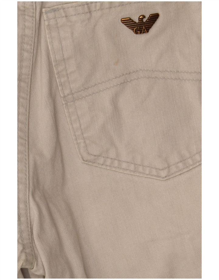 Armani Damen Tapered Jeans W27 L26 Graue Baumwolle