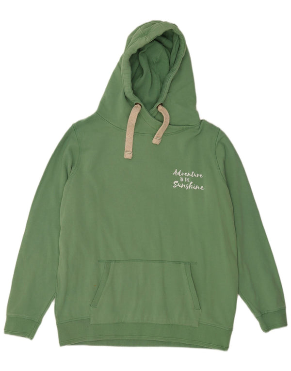 Fat Face Damen-Kapuzenpullover mit Grafik, übergroß, Gr. 16, Grün, Baumwolle