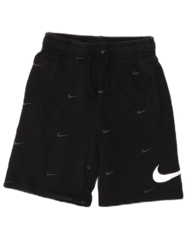 NIKE Jungen-Sportshorts mit Standard-Passform und Grafik, 8–9 Jahre, Größe S, schwarze Baumwolle