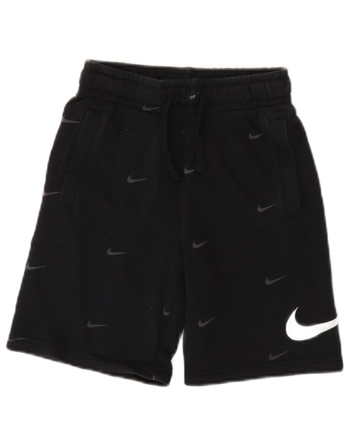 NIKE Jungen-Sportshorts mit Standard-Passform und Grafik, 8–9 Jahre, Größe S, schwarze Baumwolle