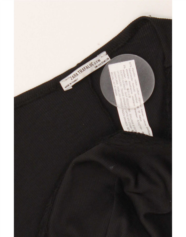 Übergroßer Damen-Body von Zara, Gr. 10, Größe S, Schwarz, Baumwolle