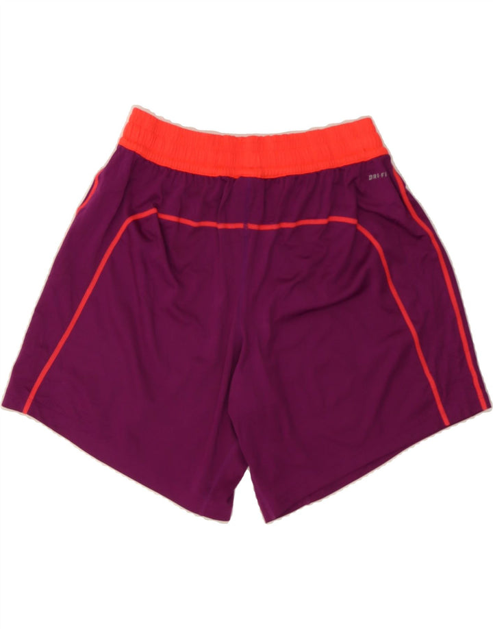NIKE Womens Dri Fit Sport Shorts UK 10 Small Purple Polyester Vintage Nike and Second-Hand Nike from Messina Hembry 