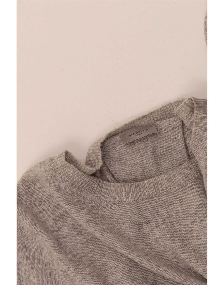 Marella Damen-Pullover mit U-Boot-Ausschnitt, Gr. 16, Grau
