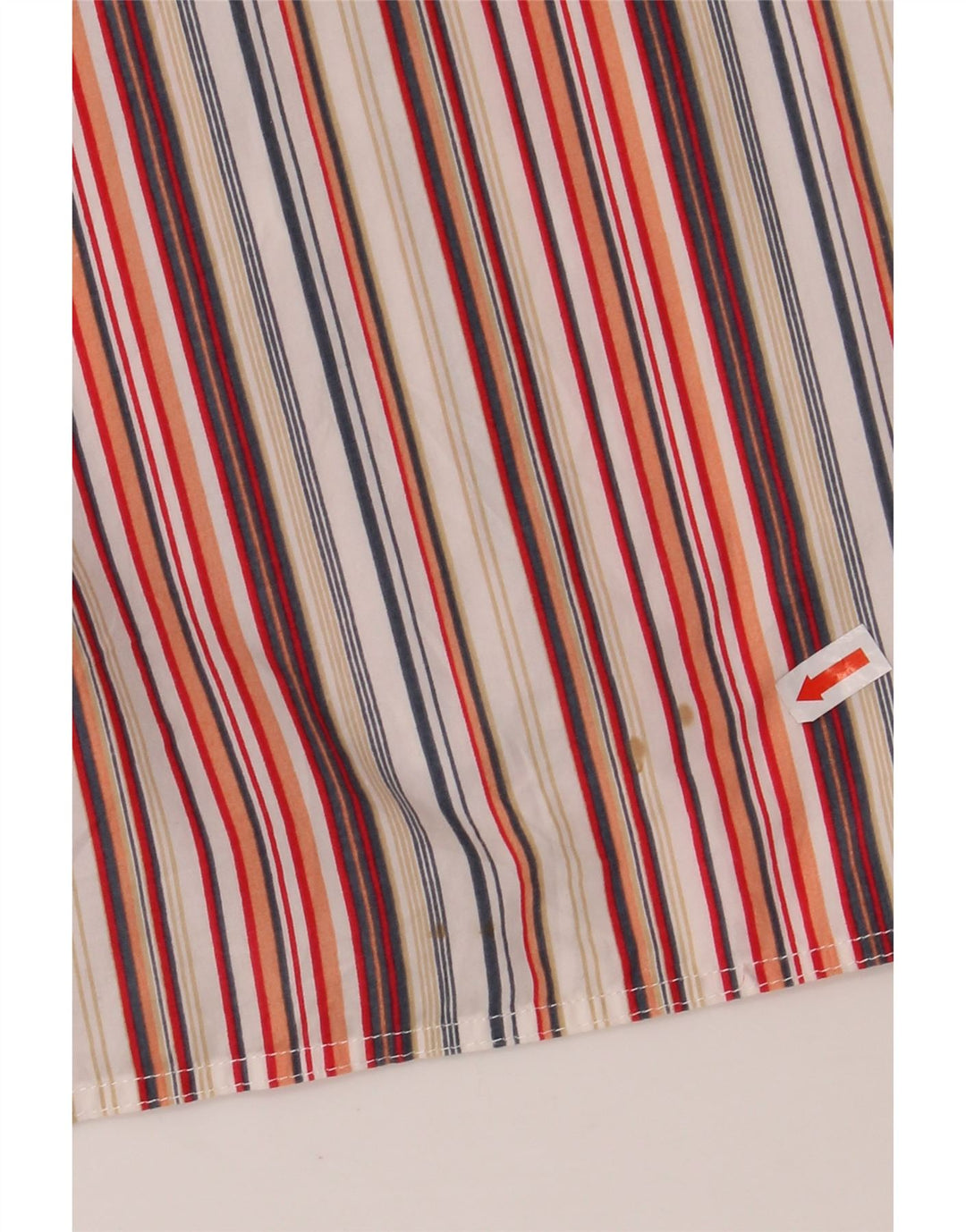 TOM TAILOR Herren Kurzarmhemd 2XL Mehrfarbig gestreift aus Baumwolle