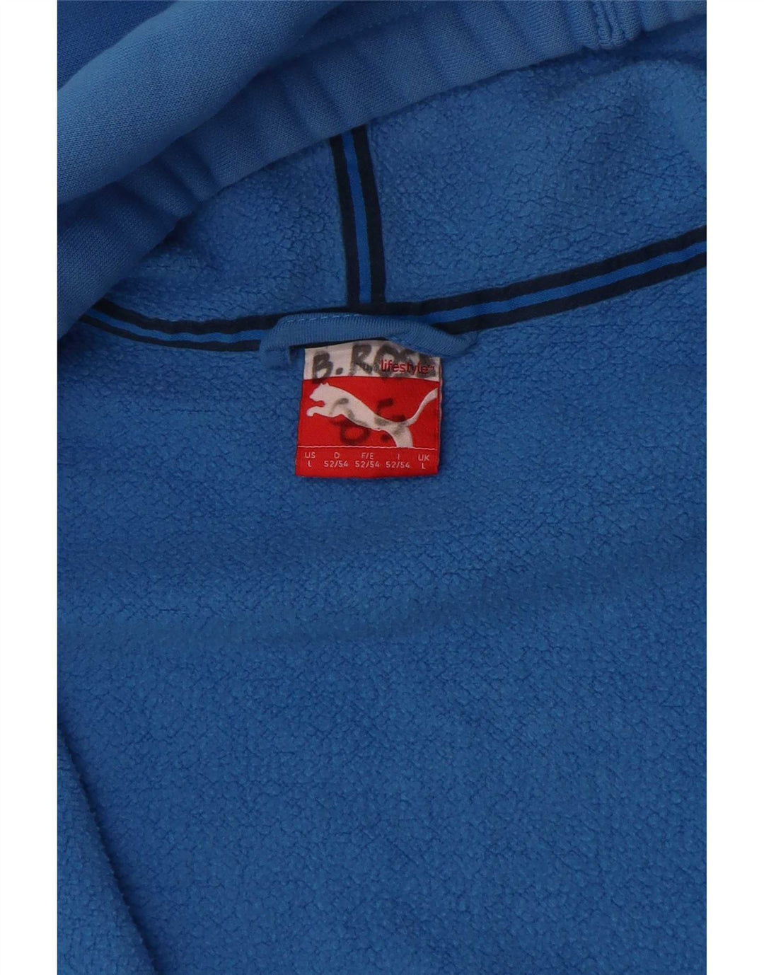 Puma Herren Kapuzenpullover mit grafischem Reißverschluss, Größe L, Blau