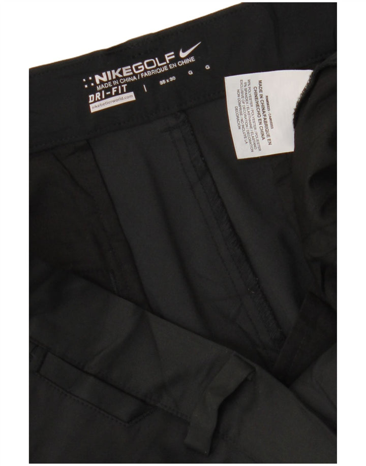 Nike Herren Dri Fit Straight Chino Hose W35 L30 Schwarz Polyester