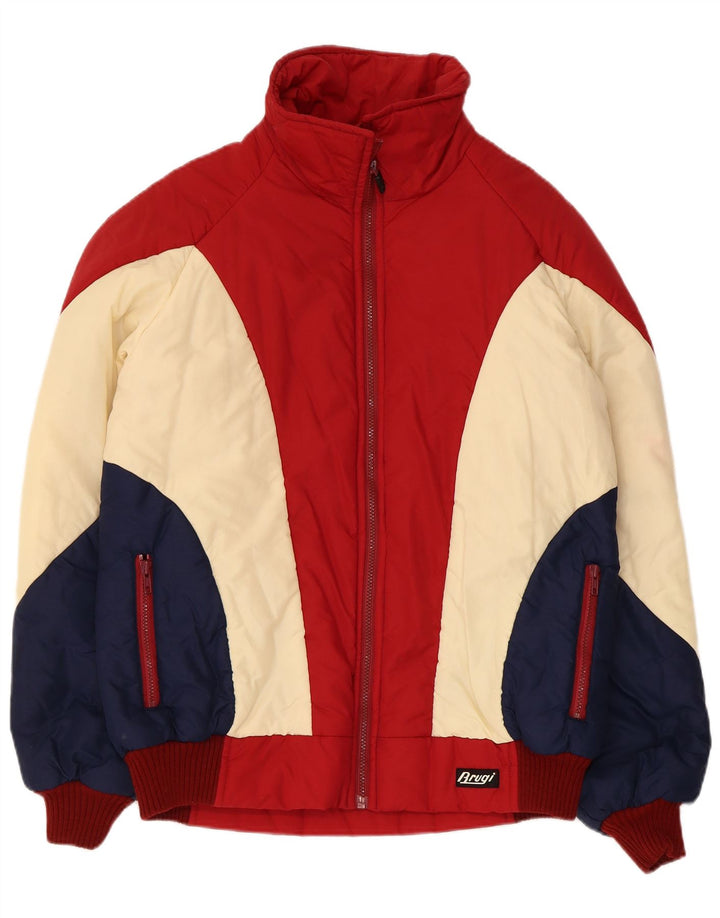 Brugi Herren Wattierte Jacke IT 54 2XL Rot Colourblock Polyamid