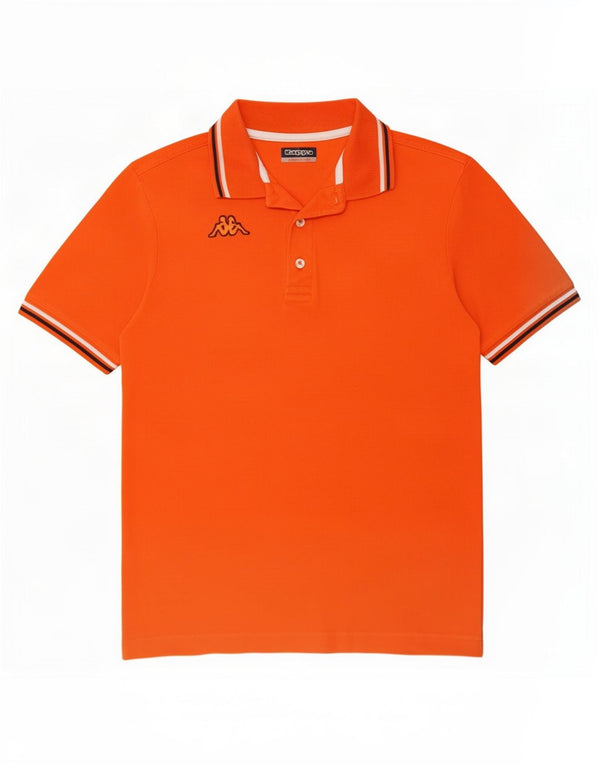 Kappa Mens Polo Shirt Medium Orange Cotton