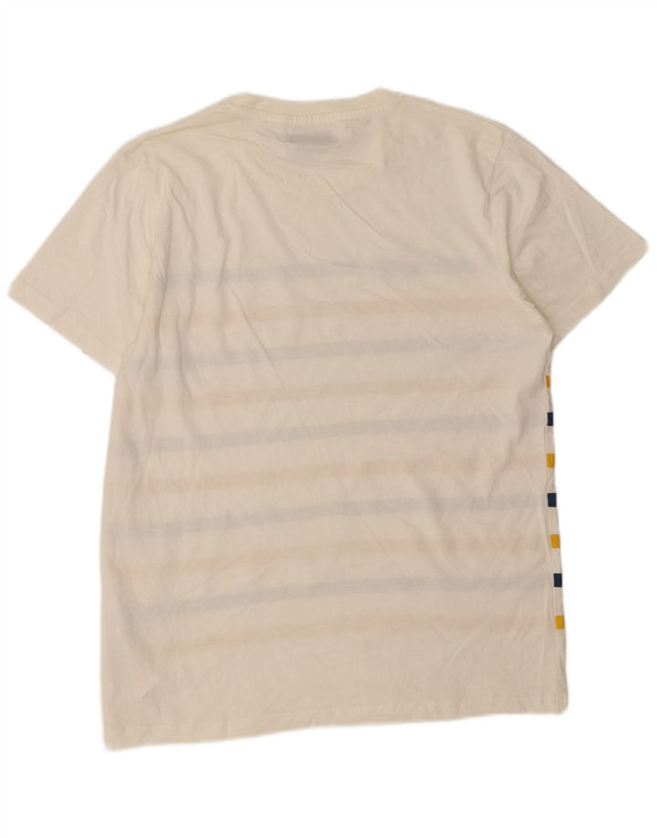 JACK & JONES Herren T-Shirt Top Große weiß gestreifte Baumwolle