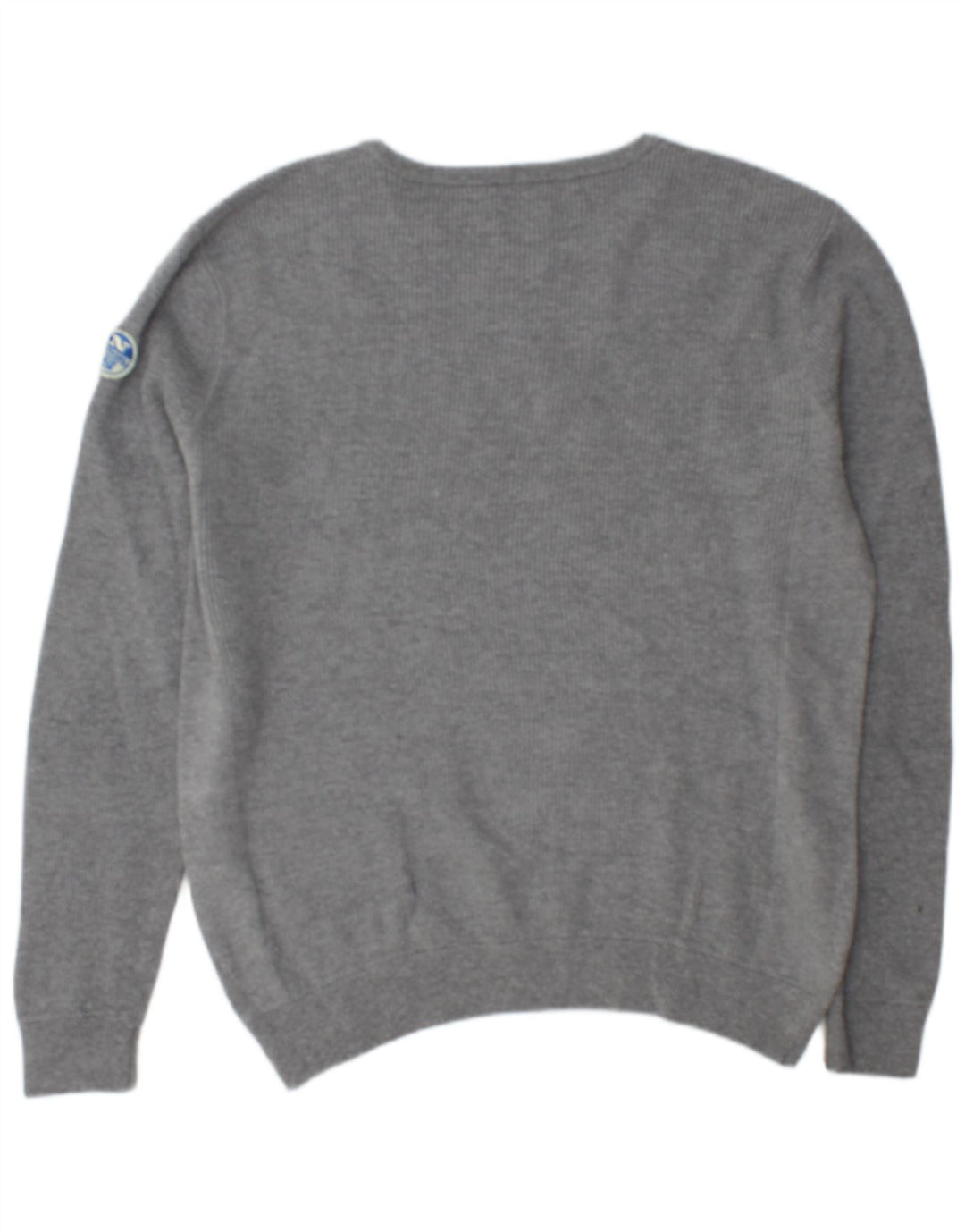 North Sails Herren-Pullover mit Rundhalsausschnitt, XL, graue Baumwolle