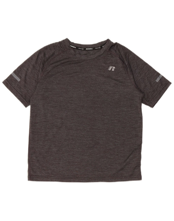 RUSSELL ATHLETIC Dri-Power T-Shirt-Oberteil für Mädchen, 10–11 Jahre, Größe L, Grau