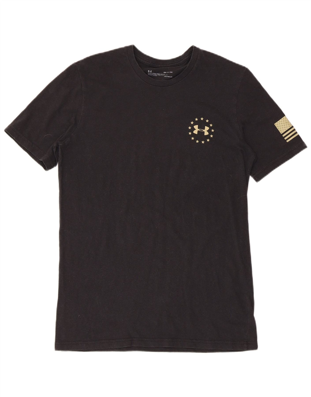 UNDER ARMOUR Herren Heat Gear Graphic T-Shirt Top Small Schwarz
