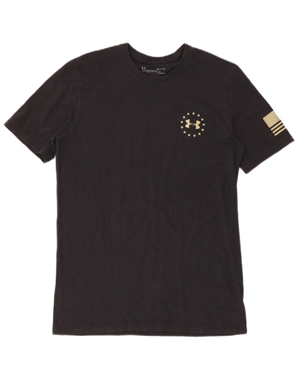 UNDER ARMOUR Herren Heat Gear Graphic T-Shirt Top Small Schwarz