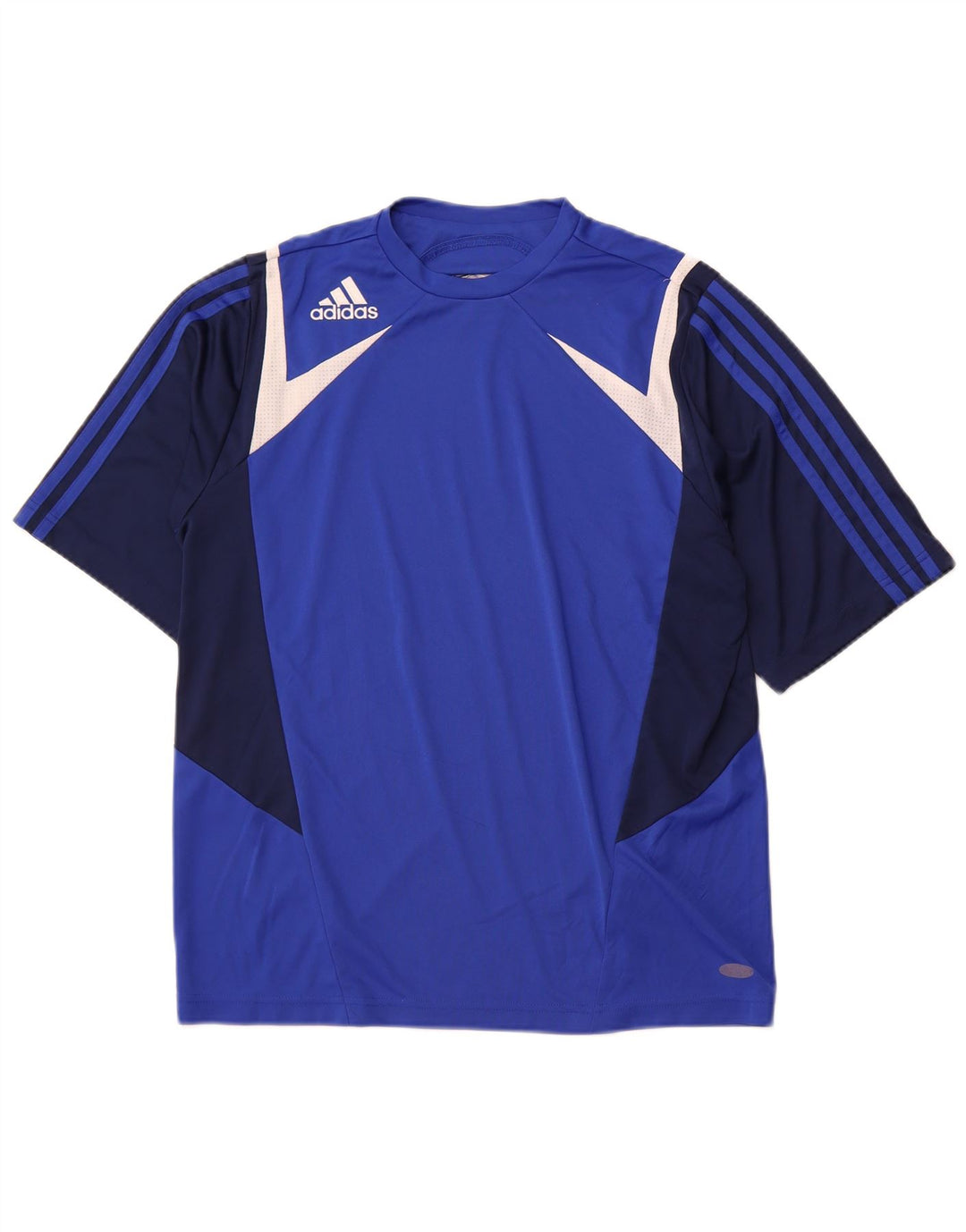 ADIDAS Herren T-Shirt Top Mittelblau Colourblock Polyester Sport