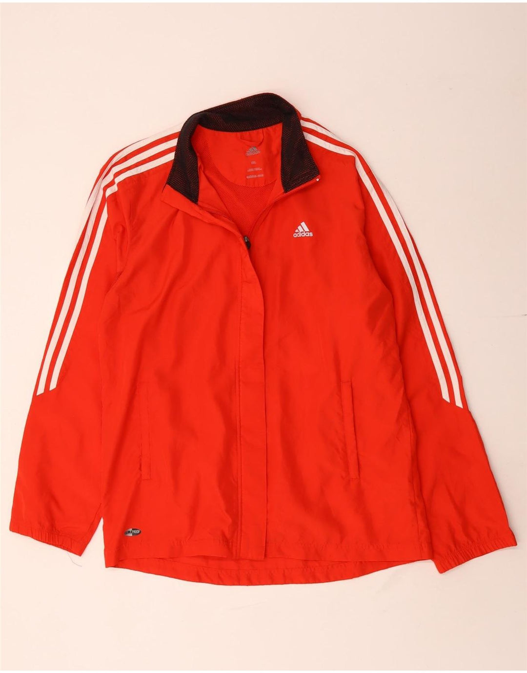 Adidas Damen Clima Proof Trainingsanzug Top Jacke UK 20 2XL Rot Polyester